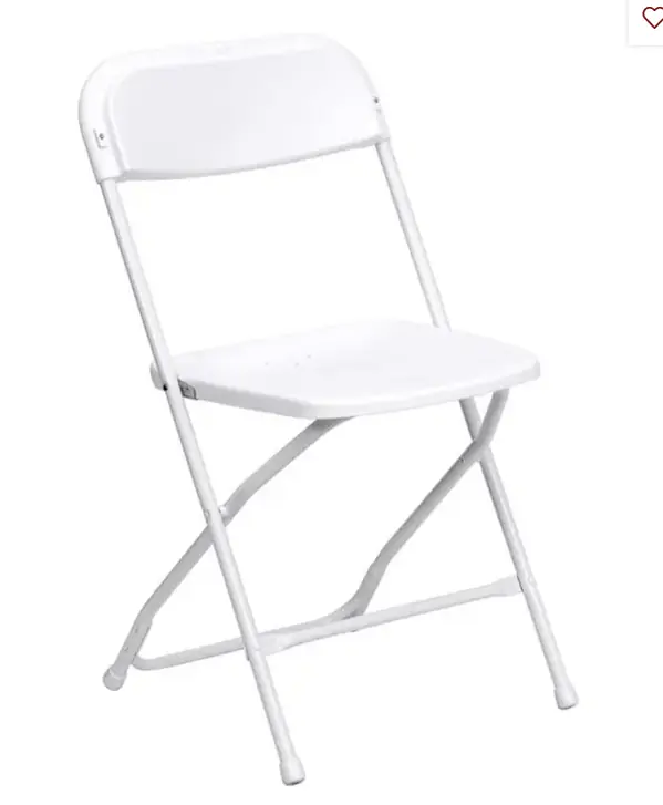 white folding chair rental
