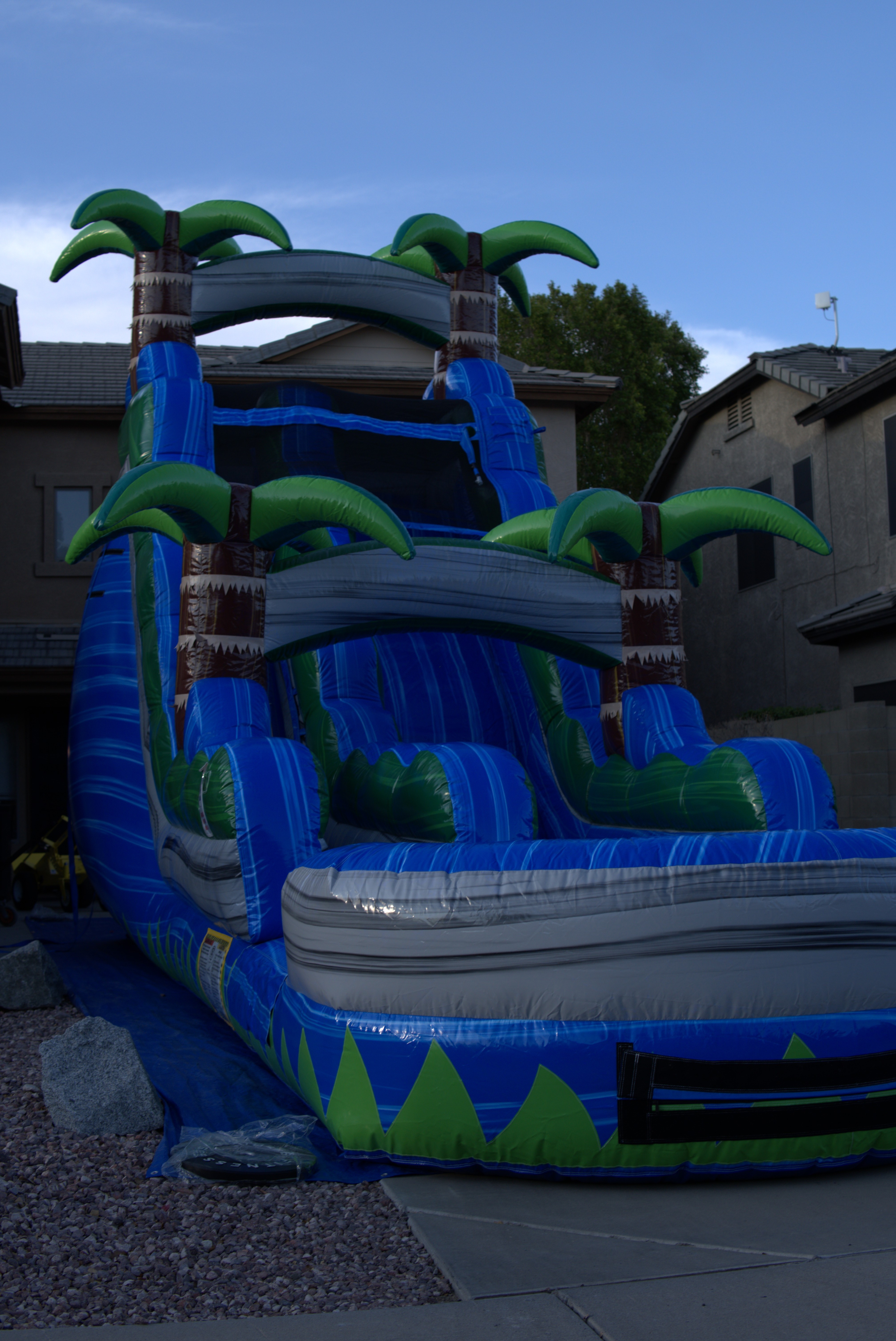 Blue water slide rental in Goodyear Arizona