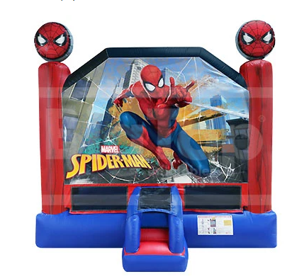 Spider-Man themed bounce house